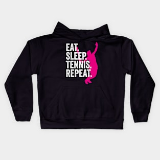 EAT.SLEEP.TENNIS.REPEAT. Kids Hoodie